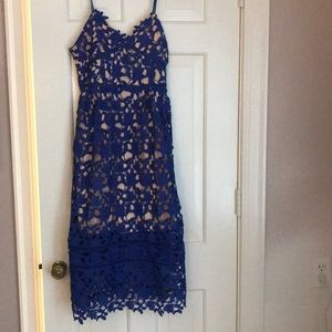 Blue lace dress